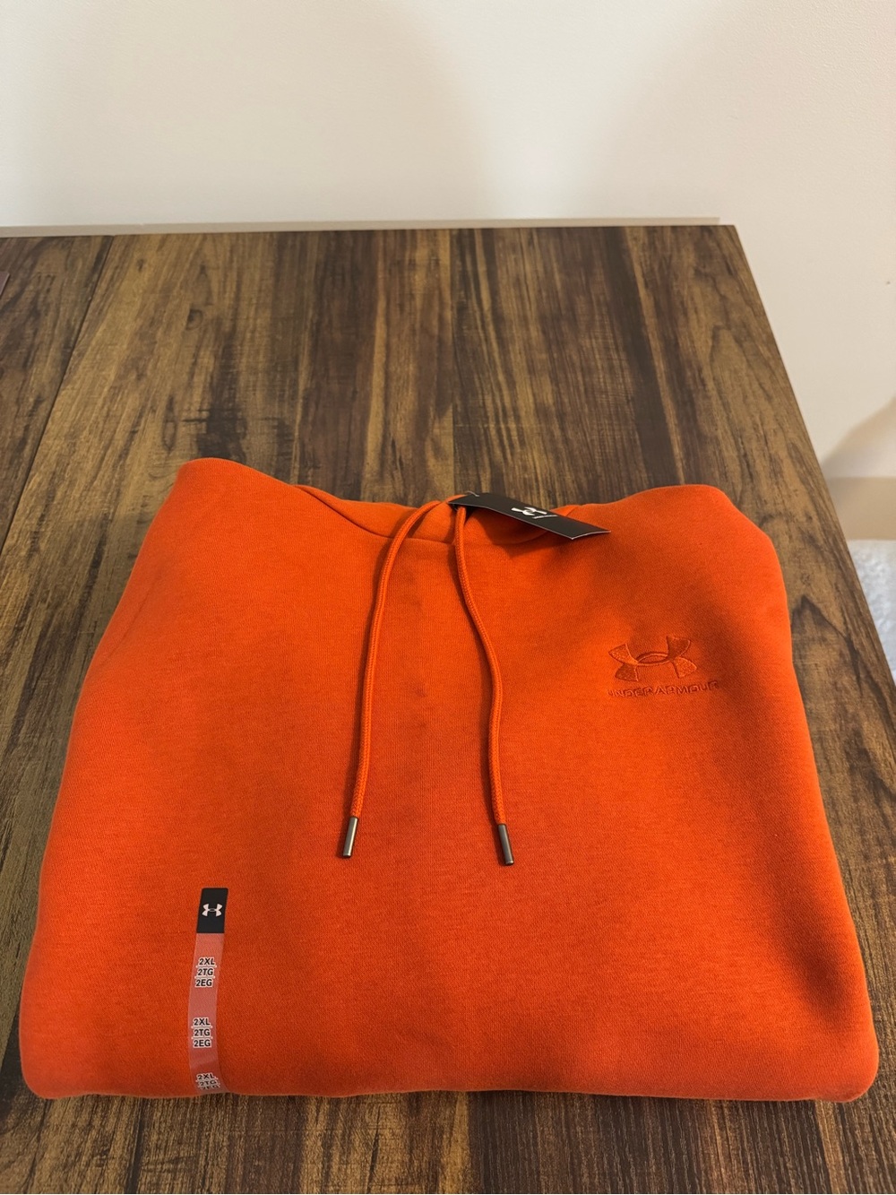 NEW WITH TAGS Under Armour Orange Pullover Hoodie
